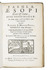 Daniel Heinsius's famous Aesop schoolbook, illustrated by Christoffel van Sichem