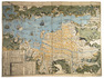 Early 19th century edition of a woodcut plan imaging Nagasaki and Deshima