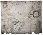 Goos's West-Indische paskaert in its very rare first state: a monumental nautical chart of the Atlantic Ocean on vellum in Mercator projection, used by the Dutch West Indian Company (WIC)