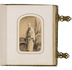 Ornate 19th-century album containing early carte de visite images by notable mid-19th-century photographers like André Disdéri,<BR>including 2 photos of members of the 1862 Japanese Embassy to Europe