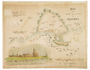 Handcoloured battle plan for the 1816 attack on Algiers
