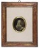 Oval portrait painting of Voltaire