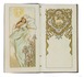 Chromolithographed Art Nouveau prayer book in a high relief hallmarked silver binding