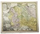Hand-coloured engraved map showing the rivers of Germany and the Low Countries