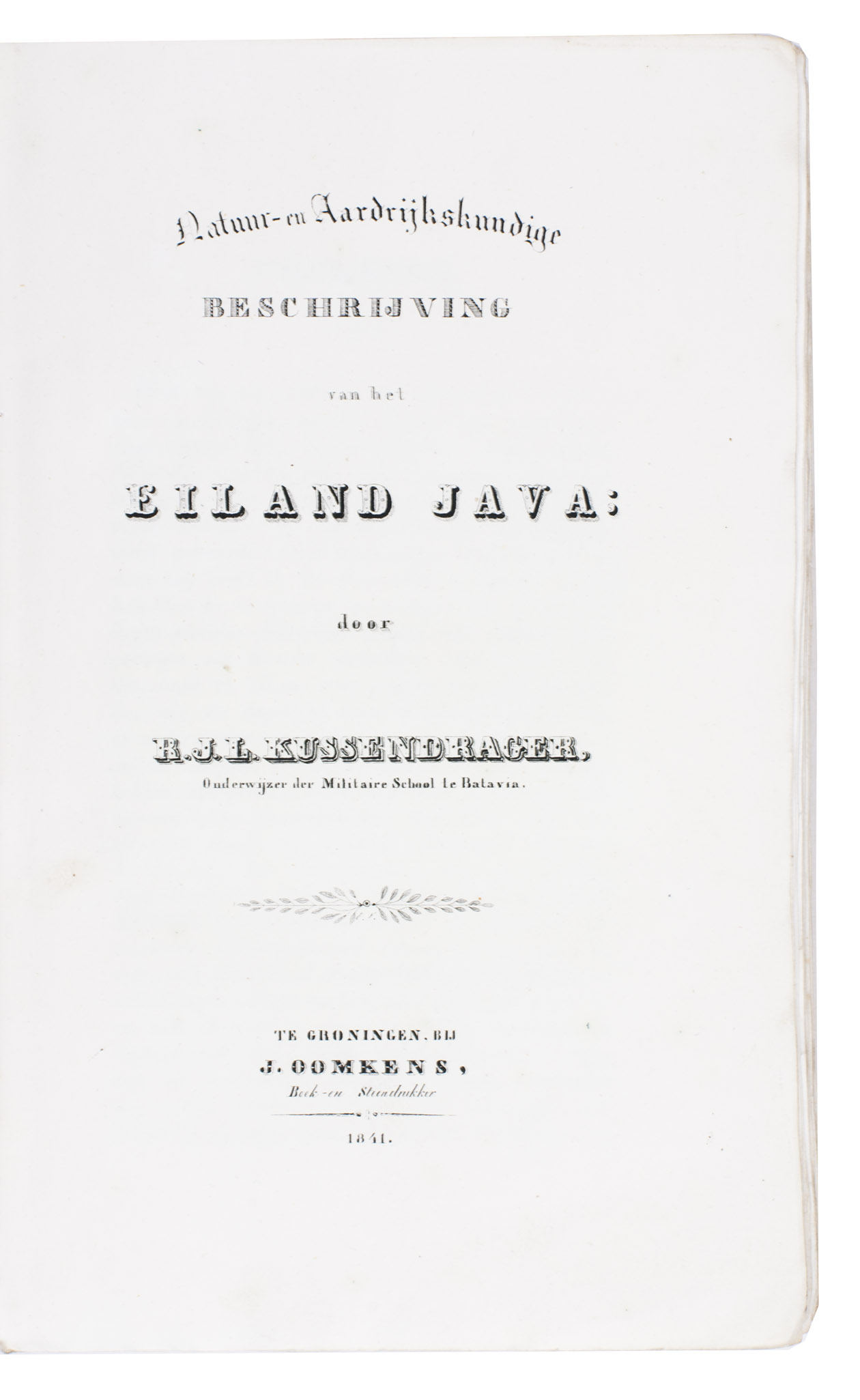 A geographical description of Java